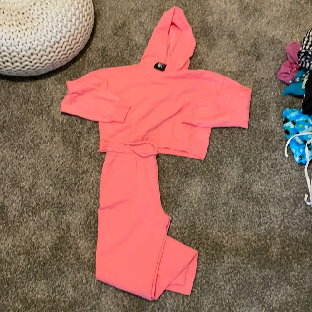 Pink sweatsuit set